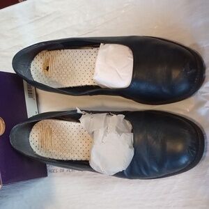 Mixed blue size 9 women's flat leather shoes